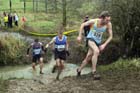 Andrew Wiles (New Marske) leads from 304 Peter Newton and Lewis Timmins (both Morpeth) through the water during the 2012 North East Championships, Summerhill Country Park, Hartlepool.